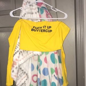Fashion nova Fuck It up Buttercup Crop Top